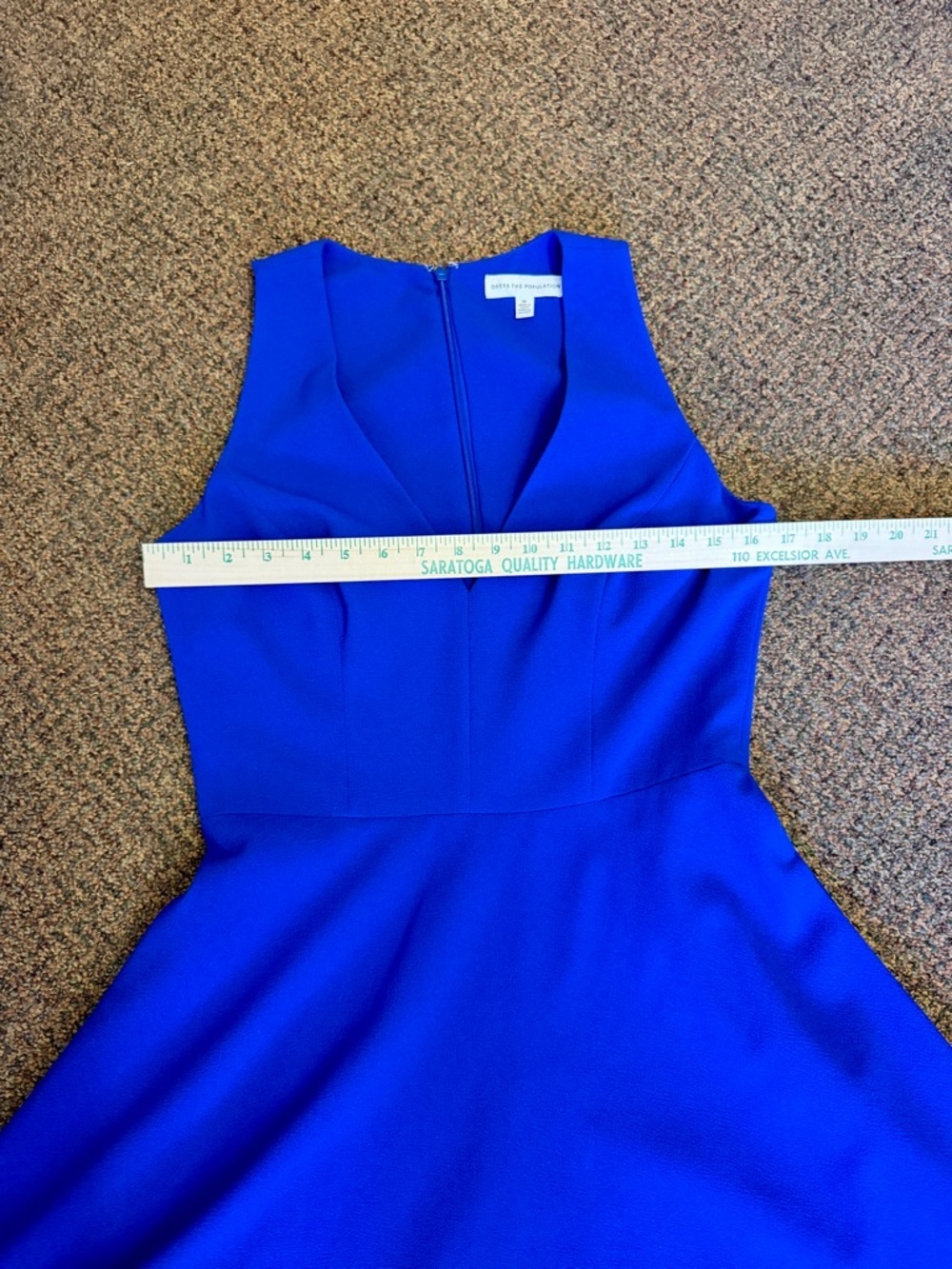 Dress the Population Catalina Fit & Flare Cocktail Dress electric blue size Med - Picture 12 of 12